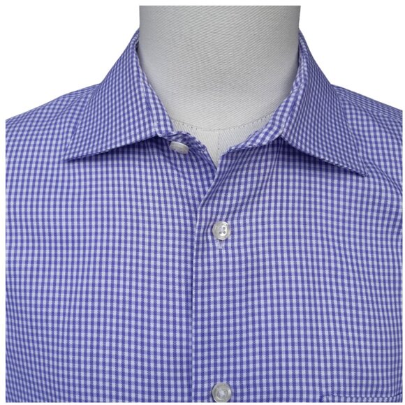 BLACK BROWN 1826 SZ 15.5 Classic Fit Egyptian Cotton Lavendar Button Up Shirt - Picture 3 of 14